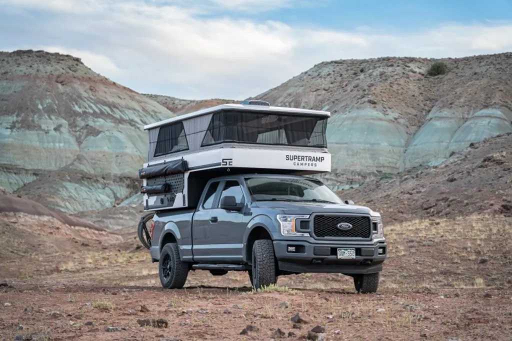 Supertramp Campers Flagship Lt. Full picture wile its off-grid adventure in mountains