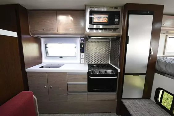 Truck camper Interior kitchen Idea
